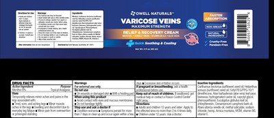 Product Label (On10525 Onvaricose Vein 2oz 1)